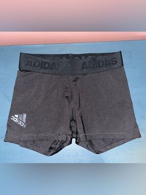 Black Adidas Alphaskin Climalite Volleyball Shorts Size Medium Pre-Owned